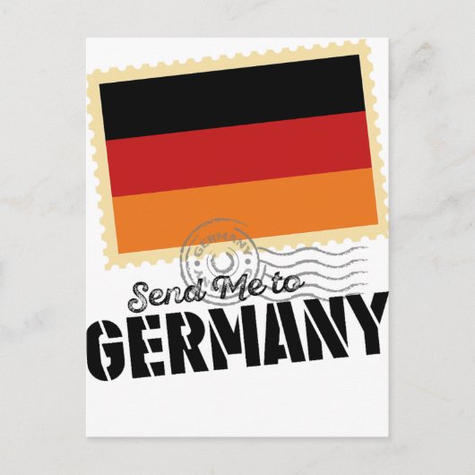 Weltkarte Wellcoda Classic Deutschland Flag Postkarte (Vorderseite)