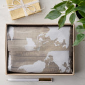 Weltkarte-Weltforscher u. rustikale hölzerne Seidenpapier (Geschenk)