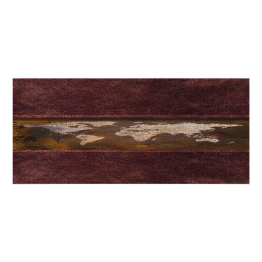 Weltkarte Werbekarte (Vorne)