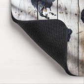 Weltkarte zur Holzstruktur Mousepad (Ecke)