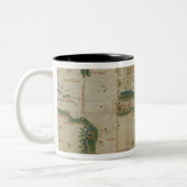 Weltkarte Zweifarbige Tasse (Links)