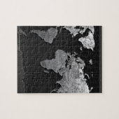 Weltkartegalaxie Schwarzweiss-4 Puzzle (Horizontal)