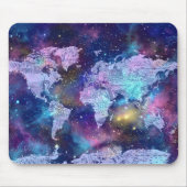 Weltkartegalaxieblau 4 mousepad (Vorne)