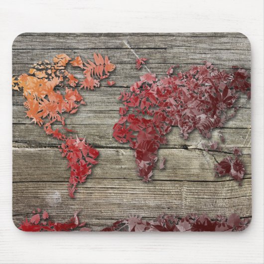 Weltkarteholz 9 mousepad (Vorne)