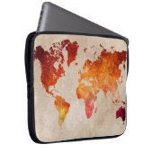 Weltkartelaptophülse Laptopschutzhülle (Vorne Rechts)