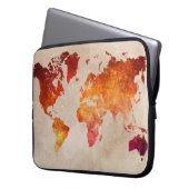 Weltkartelaptophülse Laptopschutzhülle (Vorderseite Links)