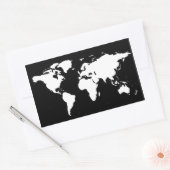 Weltkarten ~ benutzerdefinierbare Farbe Rechteckiger Aufkleber (Umschlag)