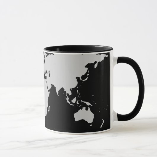 Weltkarten ~ benutzerdefinierbare Farbe Tasse (Rechts)