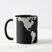 Weltkarten ~ benutzerdefinierbare Farbe Tasse (Links)