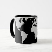 Weltkarten ~ benutzerdefinierbare Farbe Tasse (Vorderseite Links)