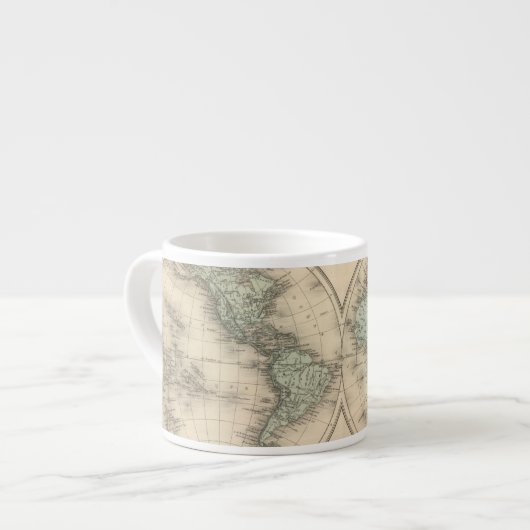 Weltkarten Espressotasse (Vorderseite Links)