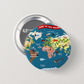Weltkarten für Kinder Button (Vorne & Hinten)