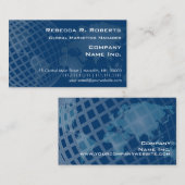 Weltkarten-globales Marketings-dunkles Visitenkarte (Vorne/Hinten)