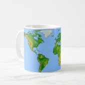 Weltkarten-Kaffee-Tasse Kaffeetasse (Vorderseite Links)