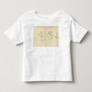 Weltkarten-Kontur 2 Kleinkind T-shirt