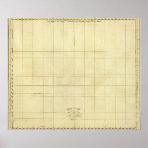 Weltkarten-Kontur Poster