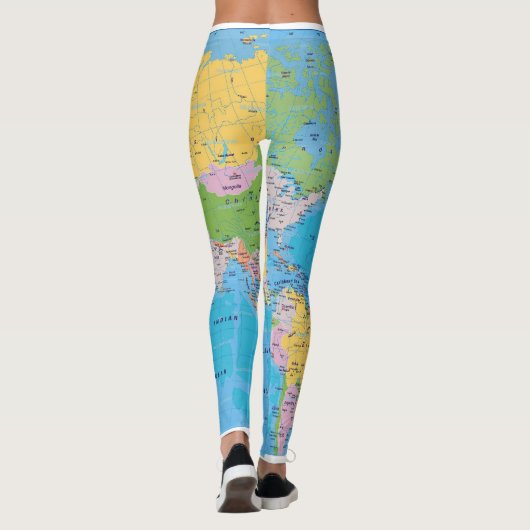 WELTkarten-LEGGINGS Leggings (Rückseite)