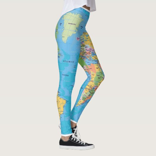 WELTkarten-LEGGINGS Leggings (Rechts)