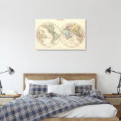 Weltkarten Leinwanddruck (Insitu (Schlafzimmer))
