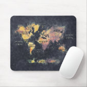Weltkarten-Mauspad Mousepad (Mit Mouse)