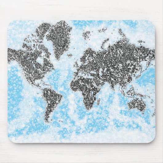 Weltkarten-Mauspad Mousepad (Vorne)