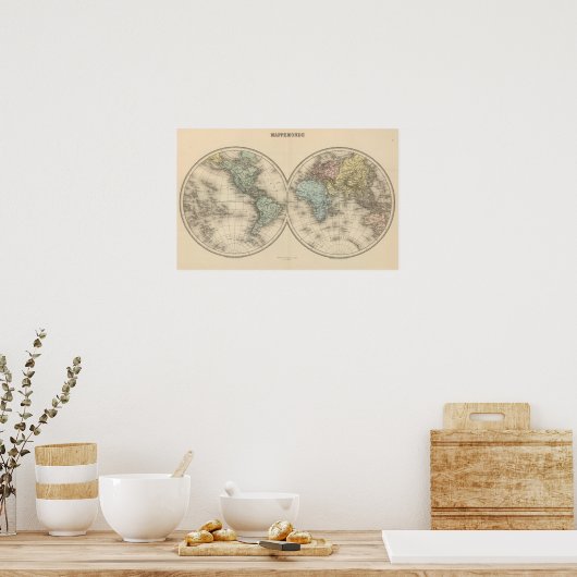 Weltkarten Poster (Küche)