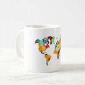 Weltkarten-Tasse Kaffeetasse (Vorderseite Links)