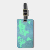 Weltkarten-und -pass-Briefmarken (Karten-Wanderer) Gepäckanhänger (Vorderseite vertikal)