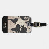 Weltkarten-Vintager Anfangsgepäck-Umbau Gepäckanhänger (Vorderseite horizontal)