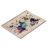 Weltkartenotizbuch Notizblock (Linke Seite)