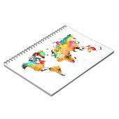 Weltkartenotizbuch Notizblock (Linke Seite)