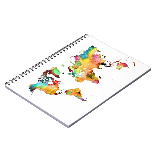 Weltkartenotizbuch Notizblock (Linke Seite)