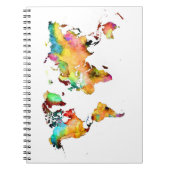 Weltkartenotizbuch Notizblock (Vorderseite)