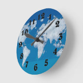 Weltkartenuhr Runde Wanduhr (Winkel)