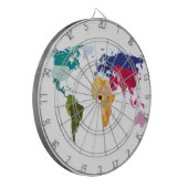 Weltkartepfeilbrett Dartscheibe (Vorderseite Links)