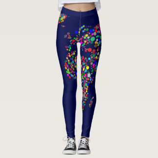 Weltkartepolkas Leggings