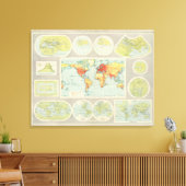 Weltkartierung Leinwanddruck (Insitu (Wohnzimmer))