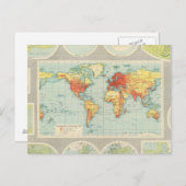 Weltkartierung Postkarte (Vorne/Hinten)