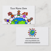 Weltkinder Visitenkarte (Vorne/Hinten)