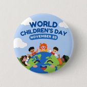 Weltkindertag | 20. November Button (Vorderseite)