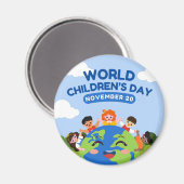Weltkindertag | 20. November Magnet (Vorderseite/Rückseite)