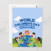 Weltkindertag | 20. November Postkarte (Vorne/Hinten)