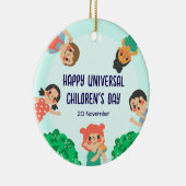 Weltkindertag | Universeller Kindertag Keramik Ornament (Rechts)