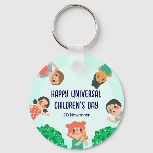 Weltkindertag | Universeller Kindertag Schlüsselanhänger (Vorderseite)