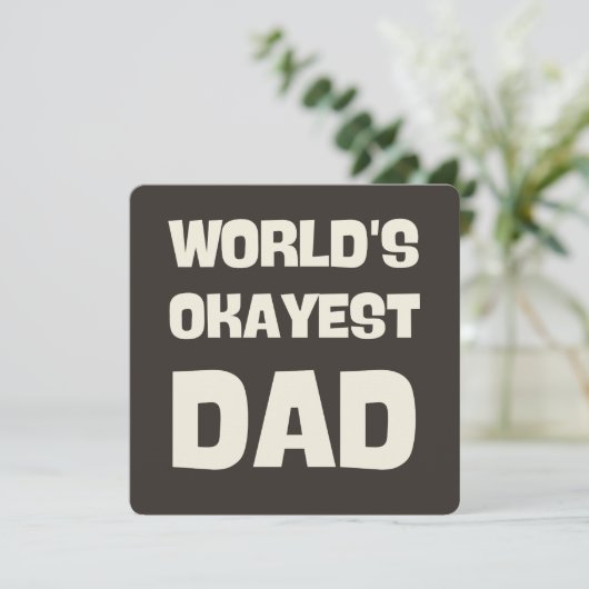 Weltklasse abgesegneter Vater Einladung (Stehend Vorderseite)