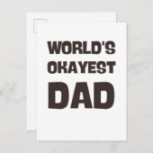 Weltklasse abgesegneter Vater Postkarte (Vorne/Hinten)