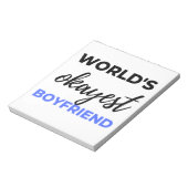 Weltklasse Boyfriend Black Notizblock (Rotiert)