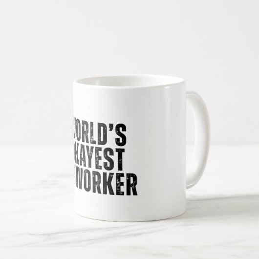 Weltklasse Coworker Funny Kaffeetasse (VorderseiteRechts)