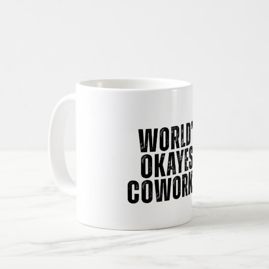 Weltklasse Coworker Funny Kaffeetasse (Vorderseite Links)
