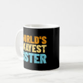 Weltklasse Geschenkidee Retro Sister Kaffeetasse (Vorderseite Links)